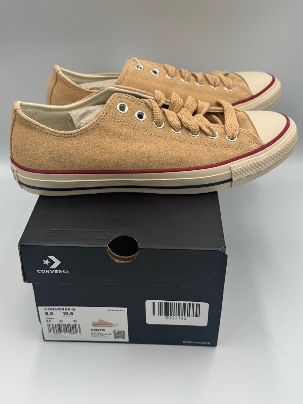 Converse Chuck Taylor All Star Ox Suede A14811C Tan Men’s 8.5 Women’s 10.5